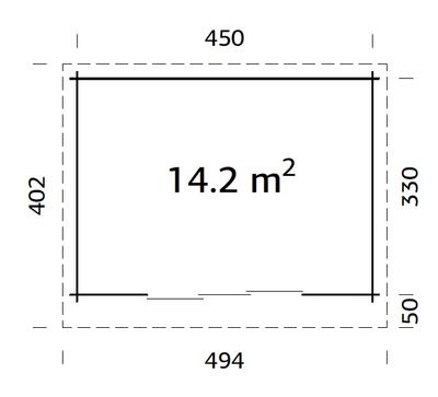 Studio de jardin en bois Lea avec baie coulissante simple vitrage - 19,9 m² hors-tout - Livraison à domicile - PALMAKO
