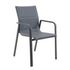 Fauteuil de jardin Genes 3D anthracite en aluminium et textilène BOCARNEA