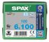 Vis inox tête fraisée T-star 6 x 100 mm par 100 SPAX