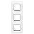 Plaque avec support verticale 3 x 2 modules finition blanche Mosaic LEGRAND