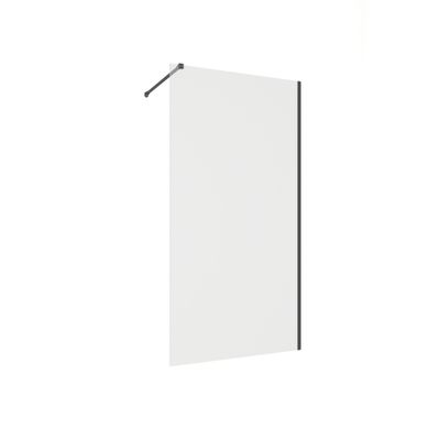 Paroi de douche à l'italienne 100x195 cm profilé noir verre transparent 6 mm Serenity - OCEA