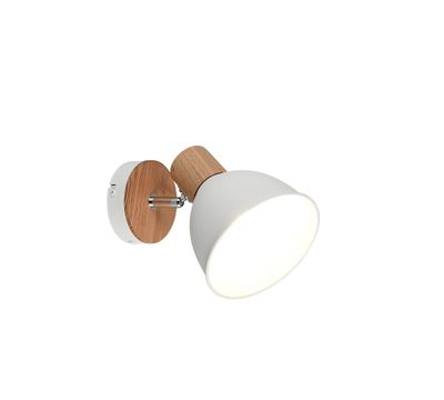 Spot E27 Delume blanc et bois 40W - REALITY