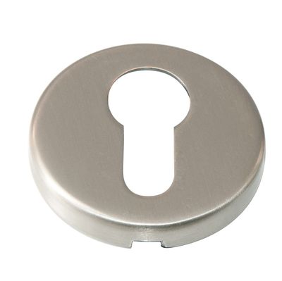 Rosaces de porte rondes à cylindre Mira nickel mat diamètre 50 mm  ALPERTEC