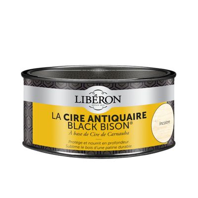 Cire antiquaire en pâte "Black Bison" incolore 0,5 L - LIBERON