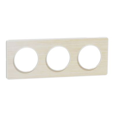 Plaque de finition 3 postes bois clair nordique - Odace 2011 Touch SCHNEIDER ELECTRIC