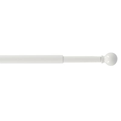 Tringle de vitrage extensible en métal de 40 à 65 cm diam 7 mm Finition Blanc brillant - MOBOIS