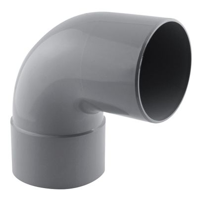 Coude PVC évacuation 87° mâle/femelle Ø100 - FITT