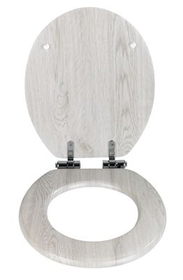 Abattant de WC MDF Gris chêne WENKO