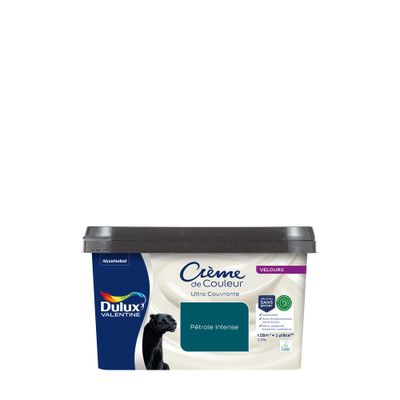 Peinture crème de couleur Pétrole Intense velours 2,25L - DULUX VALENTINE
