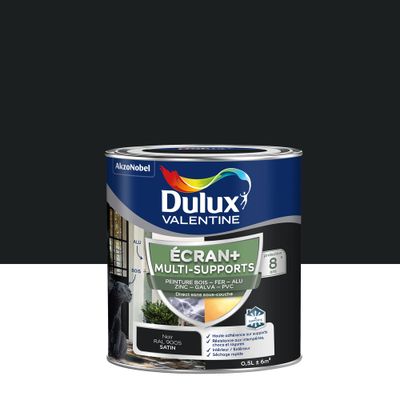 Peinture Ecran+ Multi-supports Satin Noir 0,5 L - DULUX VALENTINE