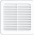 Grille d'aération carrée à clips universelle blanc 100x100 mm avec moustiquaire AUTOGYRE