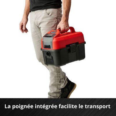 Aspirateur eau et poussières TE-VC 18/10 Li-Solo cuve 10l avec batterie 4Ah et chargeur EINHELL