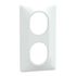Plaque de finition 2 postes verticale blanc - Ovalis SCHNEIDER ELECTRIC
