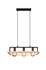 Suspension E27 Bano noir et bois 3x10W - TRIO