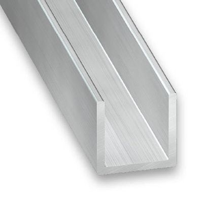 PROFILE U ALUMINIUM BRUT 8X8X8X1MM INT.6MM 2M CQFD
