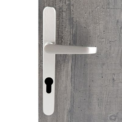 Poignées de porte col court Edison nickel mat à cylindre ALPERTEC