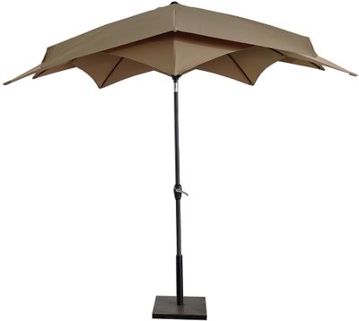 Parasol droit Lotus Taupe diamètre 3 m GIVEX