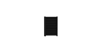 Portillon battant aluminium ALIZEE l.1,00 x H.1,71 m gris  - PREFALU