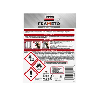 Traitement anti-rouille FRAMETO 400 mL en aérosol RUBSON