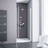 Porte de douche pivotante 100x192 cm profilé chrome verre transparent 5 mm New Style - SCHULTE