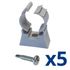 5 attaches Rapid-Tub diamètre 20 pour tube IRL avec vis - ING FIXATION