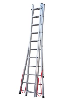 Echelle transformable 3 plans 3 x 11 échelons 6,50 / 7,30 m Premium avec base évasée aluminium - HAILO