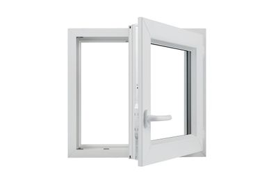 Fenêtre PVC blanc 1 vantail tirant droit H.75 x l. 80 cm CLOSY