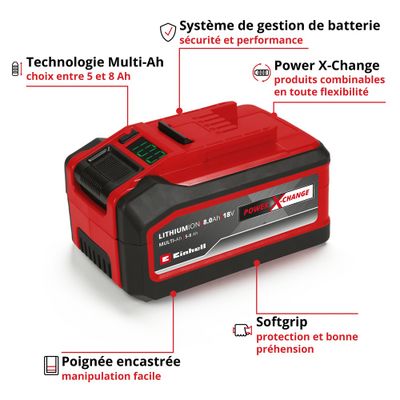 Batterie 18V - 5/8 Ah Multi Ah PXC Plus EINHELL
