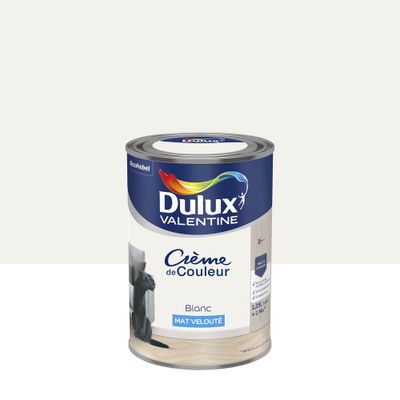 Peinture Crème de Couleur Blanc mat 1,25 L- DULUX VALENTINE