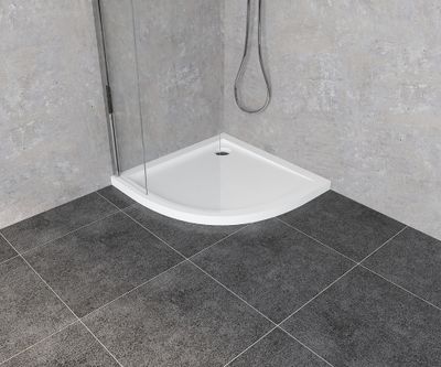 Receveur de douche 1/4 de cercle 80x80 cm acrylique blanc Baltia - OCEA