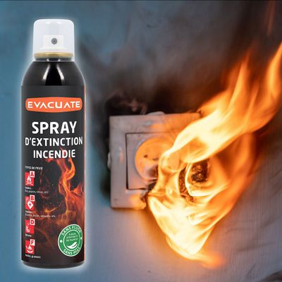 Spray extincteur incendie 200ml - EVACUATE