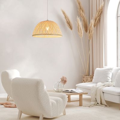 Suspension E27 60W Ø38 cm dôme bambou tressé - Kami dome COREP