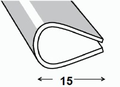 Serre-feuillet PVC transparent 15 mm 1 m CQFD