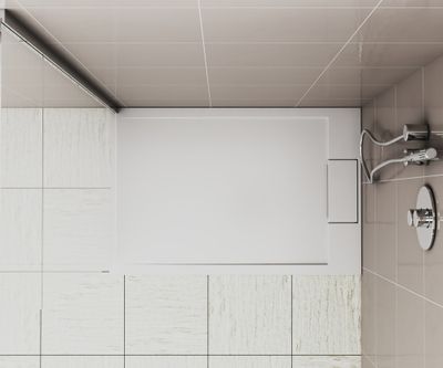 Receveur de douche 80x120 cm résine blanc brillant Island - OCEA