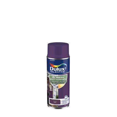 Peinture aérosol Ecran+ Multi-supports Dulux Valentine Satin Zinzolin 0,4 L