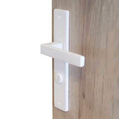 Poignées de porte sur plaques à condamnation Joffrin blanc mat LINEA BERTOMANI