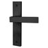 Poignées de porte sur plaques sans trou Loft noir mat ALPERTEC