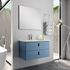 Meuble de salle de bains Kolor 2 tiroirs L80 x H60 x P45 cm bois mélaminé bleu - EGORE