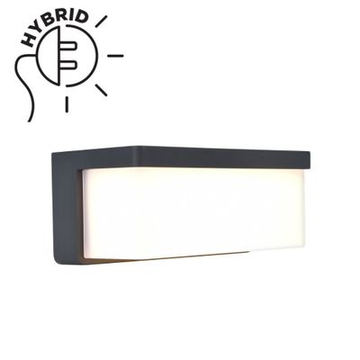 Applique extérieur solaire/filaire LED Zelna anthracite IP44 900 lumens blanc chaud - COREP