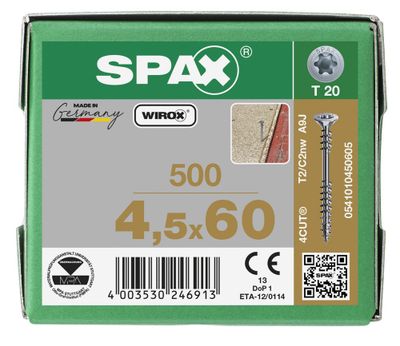 Vis osb T-star 4,5 x 60 mm par 500 SPAX
