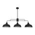 Suspension industrielle en métal noir E27 3 x 60W LINCOLN - COREP