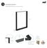 Pied xxl cadre 80 x 870 x 580 mm métal noir REI
