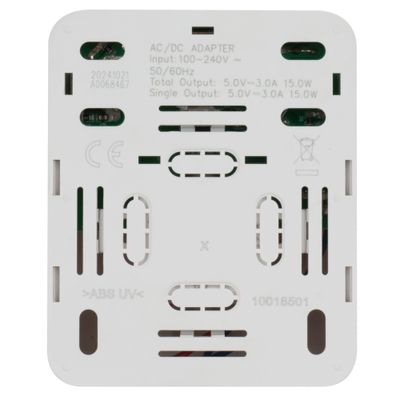 Prise 2 pôles + terre avec prises USB-A et USB-C en saillie Blok blanc - DEBFLEX