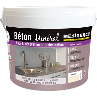 Enduit décoration béton minéral calcaire 6 kg - RESINENCE