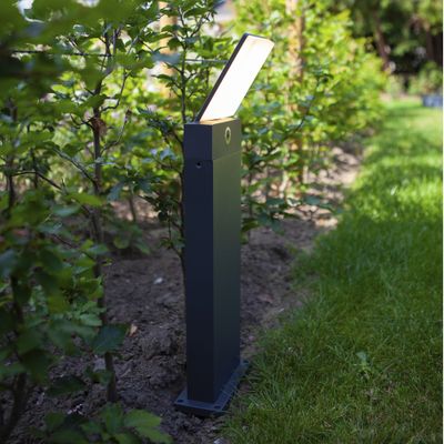 Borne extérieur LED 63,5cm Pano gris IP54  1200 lumens blanc varaible CCT - COREP