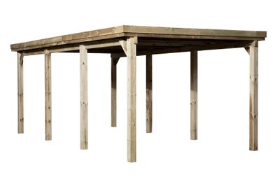 Carport -  617 - 325 x 120 cm -  toit en acier Livraison gratuite domicile WEKA