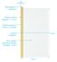 Pare-baignoire rabattable verre ondulé profilés or brossé 140 x 80 cm Wave AURLANE