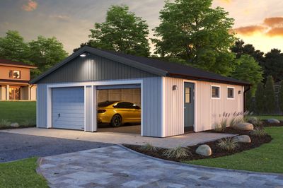 Garage bois Bois Naturel  Andre 44,7m2 Livraison à domicile incluse