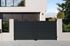 Portail battant aluminium ENZO l.3,50 x H.1,75 m gris  - PREFALU