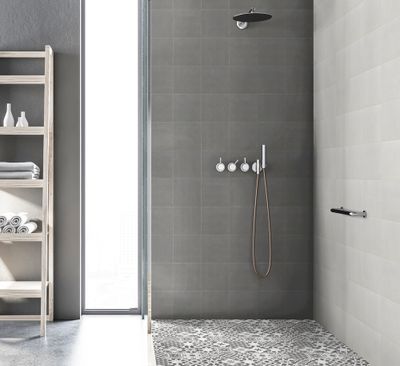 Carrelage sol intérieur design antidérapant HISTORY MIX GRIP ép 9 mm 10 x 10 cm paquet de 0,88 m² IMSO